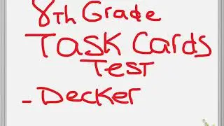 8th History Task Cards-Decker
