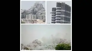 Demolition of Noida Twin Towers!  Super tech building demolition! Noida twin towers!