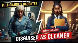 YOUNG MILLIONAIRE DAUGHTER DISGUISED AS CLEANER TO MONITOR HER SICK FATHER'S COMPANY