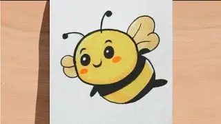 How to draw cute bee 🐝 || easy drawing for beginners 