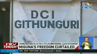 Crowd blocks Miguna Miguna from leaving police station