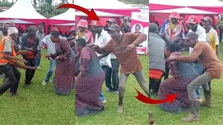 SABINA CHEGE TWERKS FOR MORE THAN 8 MEN AS THE CROWD GOES MAD. ONE MAN TAKES ADVANTAGE FROM BEHIND