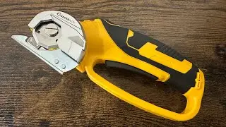 SakerPlus Cordless Electric Scissors Cardboard Cutter, Box Cutter Fabric Scissor with Safety Lock