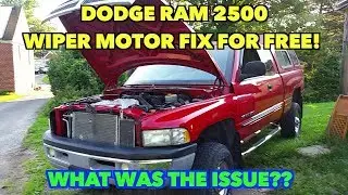 Ремонт мотора стеклоочистителя Dodge Ram! Стоимость ....0 центов!