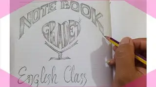 [Kob Hab] How to draw the book cover English style | Note Book | Grade 1st | English Class