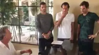 Roger Federer and his Backhand Boys band