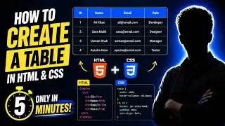 How to create a table in html and css  only just in 5 minutes?