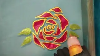 How to apply led (Gutta) on organza fabric / floral design on organza