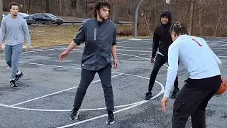 Three Brothers & a Friend Hooping in the Cold 🥶🏀 | Raw, Unedited