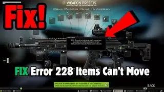 Fix Escape from Tarkov Error 228 | ItemsMoving{Move} Can’t Move Item (Critical Error Stash Fix)