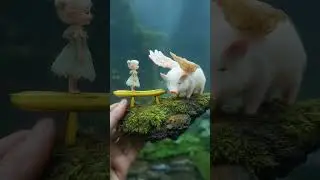 Fairy Girl & Bunny 💚 | Magical Forest Friendship ✨#shorts #animation #cute #virlashort #nature