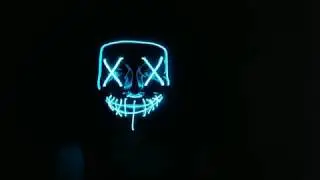 Anroll Halloween Mask LED Light Up Mask for Festival Cosplay Halloween Costume