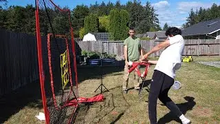 ZUPAPA 7x7 Backstop net Unboxing setup and demonstration Great for baseball practice!