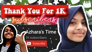 We Hit 1K Subscribers! | Thank You! | Random Vlog | Tamil | Azhara's Time