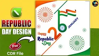 Republic Day 2026 Graphic Design in CorelDRAW | Indian Flag Poster