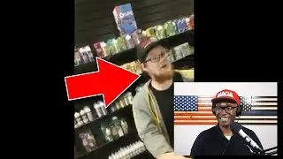 Trump Supporter Sets Off Vape Store Guy To Total Meltdown! (REACTION)