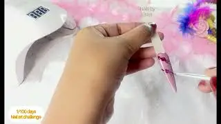 1/100 days nail art challenge kemon hoyeche janu #nailart #minivlog #video #challenges 