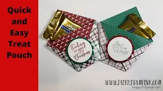 Stampin' Up! Wrapped In Plaid Treat Pouch ~ Diaper Fold