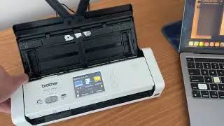 Brother ADS-1250W Wireless Compact Desktop Scanner - White-excellent Condition