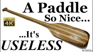 Hand Carved Pallet Wood Paddle So Nice, It's Useless 4K