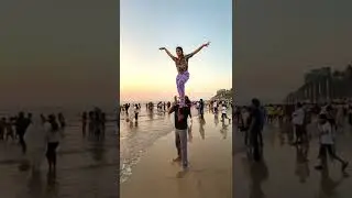 cute girl and boy cute and amazing walking on boys hand video 😯😍