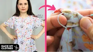 How to add THREAD BELT LOOPS to your clothes? DETAILED (Hack My Clothes)