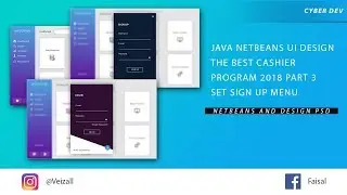 Java Netbeans Ui Design cash register Part 3 Set Sign Up Menu