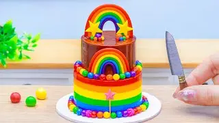 Amazing Miniature Rainbow Cake Recipe🌈Stunning Colorful Chocolate Cake Decorating Tutorial