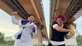 野球する花山と勇次郎とオリバ