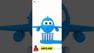 🪥 Транспортные средства ABC A&ndash;I 🚗 | Преображение зубной щетки и зубной пасты | Веселое обучение д...