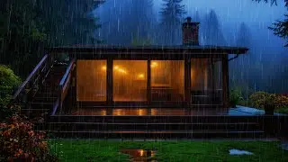 HEAVY RAIN & THUNDERSTORM at Night to Sleep Instantly - Relax, Reduce Stress with Rain Sounds - ASMR