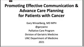 Promoting Effective Communication for Patients with Cancer - G. Winzelberg - 20211117