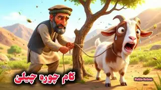 د کام چورى چیلئ يا وزې سزا | Lazy goat | Pashto cartoon story