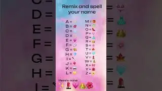 Remix and spell your name and style famous design name #viralvideo