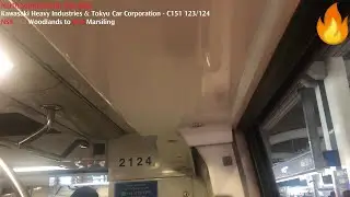 ⁴ᴷ⁶⁰ [Train Fault] SMRT Trains, NSL Train Ride [Woodlands → Marsiling] - Kawasaki C151 123/124