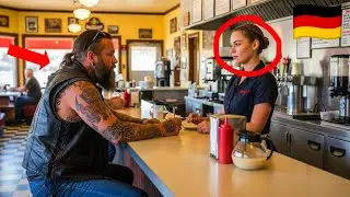 Hells Angels am Tisch – Kellnerin schiebt Zettel rüber: „Iss das bloß NICHT!“ – Sekunden später...