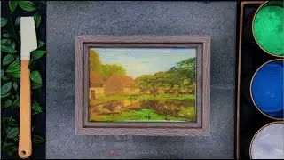 ASMR Monet Art Slime Series - #4 - [A Farmyard in Normandy] - [1863]
