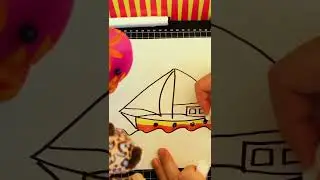 Let the journey begin and surprise your Kids ⛵️ #kids #drawing #art #shorts #beautiful #sailing #fun