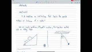 เงื่อนไขบังคับ (constraint) ในวิชากลศาสตร์ (classical mechanics) คืออะไร