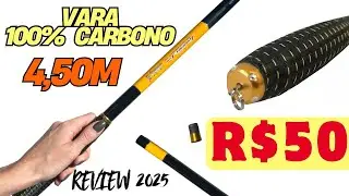 VARA 4,5M XINGU 100% CARBONO - BARATO!