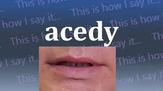 This is How I Say...acedy
