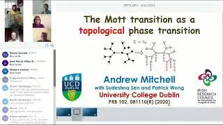 Mott transition as a topological phase transition: an auxiliary field approach