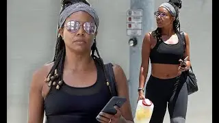 Gabrielle Union bares envy-inducing abs in black sports bra following rigorous gym session