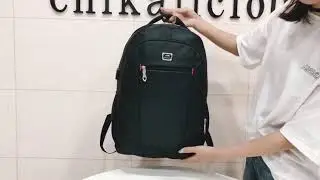 Nylon Double Shoulders School Bag Travel Backpack Bag