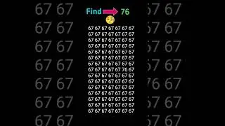 Try to find this number within 7 second 76 🧐 #shorts
