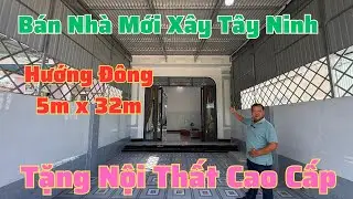 Nhà Đẹp Mới Xây - Sát Trường Học Cấp 2 - Diện Tích Rộng 5m x 32m Hướng Đông | Nhà Đất Tây Ninh 1477N