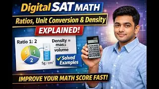 EZScholar - Digital SAT Math - Ratios, Unit Conversion & Density Explained | Solved Problems
