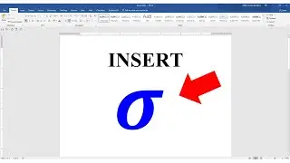 SIGMA symbol (Math) in Word - [ &sigma; ]