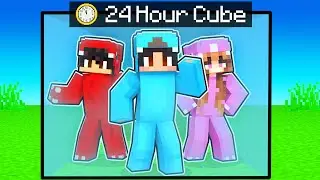 Locking Friends in a 24 HOUR CUBE in Minecraft!