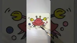 Satisfying sand painting - Cute Crab #shortart #sandpainting